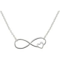 Silver Infinity Heart Necklace