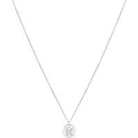 Silver Initial Tag Necklace - Letter K