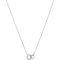 Silver Interlink Twist Necklace - 42cm