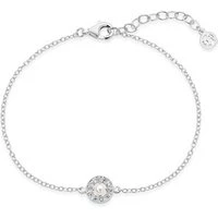 Silver June Birthstone Halo Bracelet - Silver