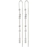 Silver Kamari Crystal Drop Earrings - Silver