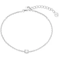 Silver Lab Created Diamond 0.25ct Solitaire Bracelet - Silver