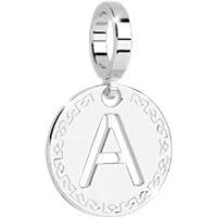 Silver Letter A Charm - Silver