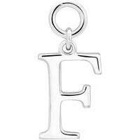 Silver Letter F Pendant Charm - 925 Silver