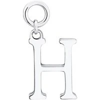 Silver Letter H Pendant Charm - 925 Silver