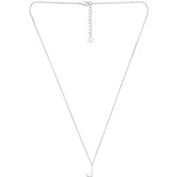 Silver Letter Initial Necklace - Letter J