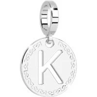 Silver Letter K Charm - Silver