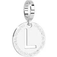 Silver Letter L Charm - Silver