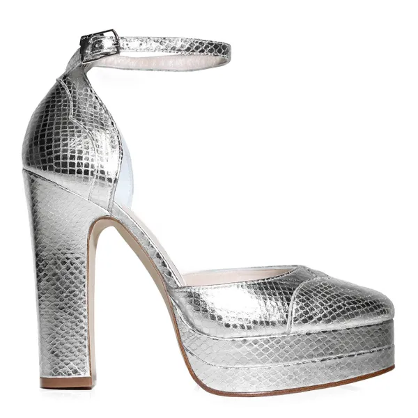 Silver Lily Heeled Shoes