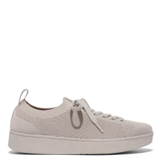 Silver Linging Knit Rally Trainers - Beige