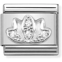 Silver Lotus Flower Charm