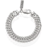 Silver Luxe Double Curb Bracelet - Silver