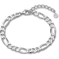 Silver Mens Figaro Bracelet - Silver