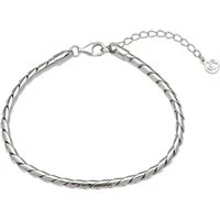 Silver Mens Snake Bracelet - Silver