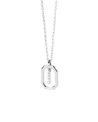 Silver Mini Letter Necklace - Letter I