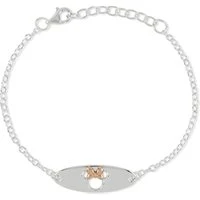 Silver Minnie Mouse Cut Out Bracelet - 16cm