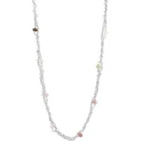 Silver Mix Tourmaline Gem Necklace - Silver