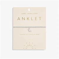 Silver Moon Anklet - Silver