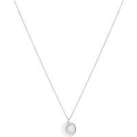 Silver Moon Coin Necklace - Silver