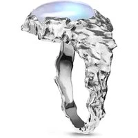 Silver Moonstone Goddess Ring - Ring Size 51