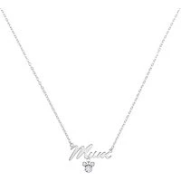 Silver Mum Mickey Mouse Necklace - Silver