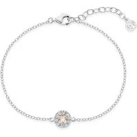 Silver November Birthstone Halo Bracelet - Silver