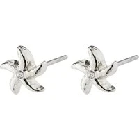 Silver Oakley Recycled Starfish Stud Earrings - Silver