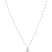 Silver October Birthstone Halo Necklace - Silver