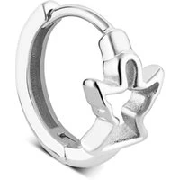 Silver Open Angel Kids Hoop Earring - Silver