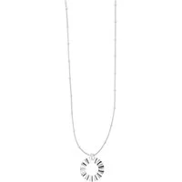 Silver Open Circle Pendant Necklace - Silver