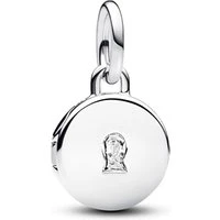 Silver Openable & Engravable Love Locket Dangle Charm