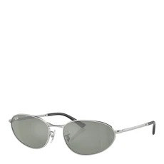 Silver Oval Sunglasses 59mm