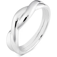 Silver Overlap Ring - Ring Size 48 Silver