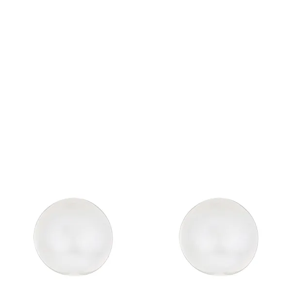 Silver Pearl Push Back Earrings