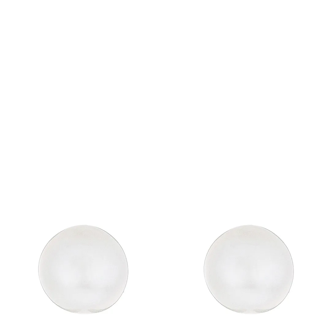 Silver Pearl Push Back Earrings