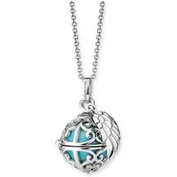 Silver Pearl Turquiose XS Soundball Necklace - Silver