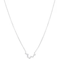 Silver Pisces Constellation Necklace - Silver