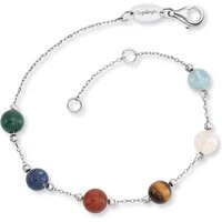 Silver Powerful Multi Stone Bracelet - Silver