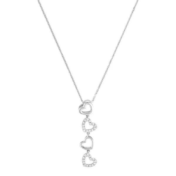 Silver " Hearts" Pendant Necklace