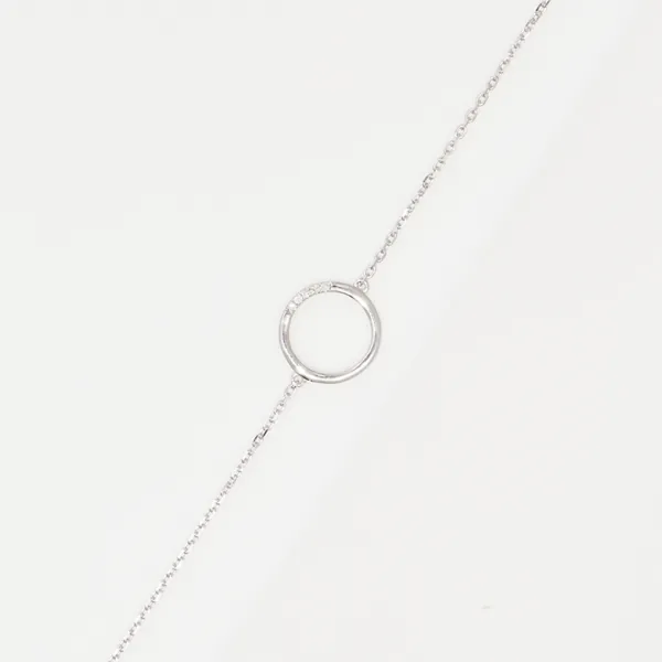 Silver "Circle" Diamond Bracelet