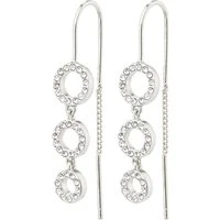 Silver Recycled Rogue Crystal Drop Earrings - Silver