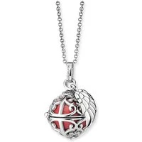 Silver Red XS Soundball Necklace - Silver