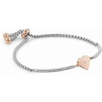 Silver + Rose Gold Milleluci Heart Bracelet