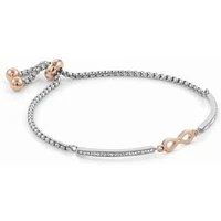 Silver + Rose Gold Milleluci Infinity Bracelet