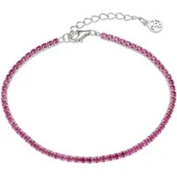 Silver Ruby Tennis Bracelet - Silver