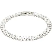 Silver Rue Baguette Crystal Bracelet - Silver