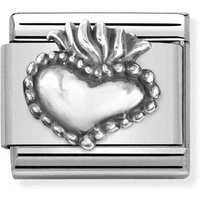 Silver Sacred Heart Charm