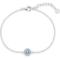 Silver September Birthstone Halo Bracelet - Silver