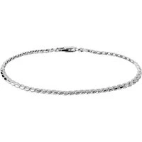 Silver Serpentine Chain Bracelet - Silver