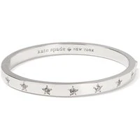 Silver Set In Stone Star Bangle - Silver